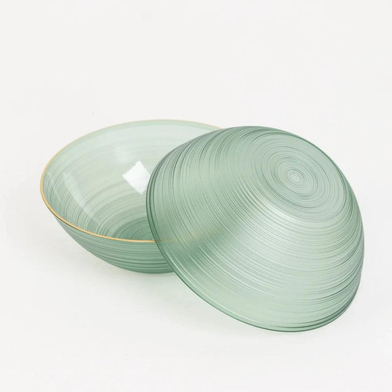 20 pcs 16 oz Plastic Soup Bowls - Gold Rim