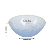 20 pcs 16 oz Plastic Soup Bowls - Gold Rim