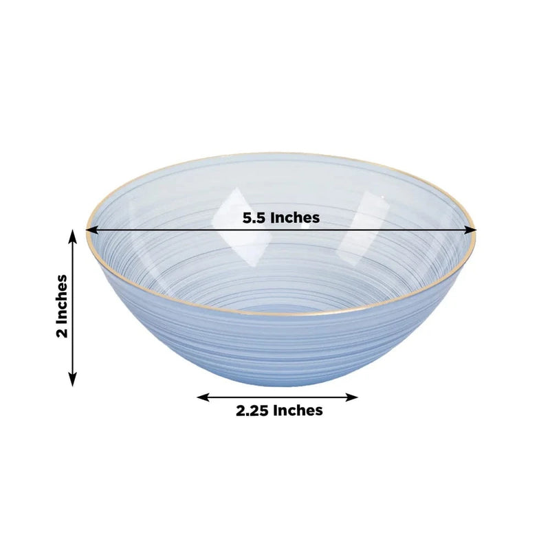 20 pcs 16 oz Plastic Soup Bowls - Gold Rim