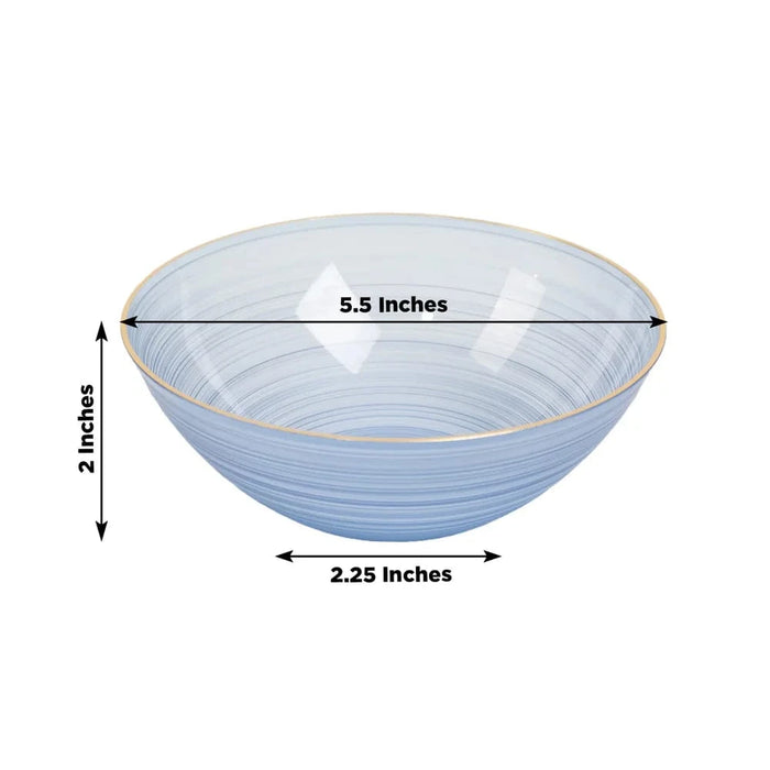 20 pcs 16 oz Plastic Soup Bowls - Gold Rim