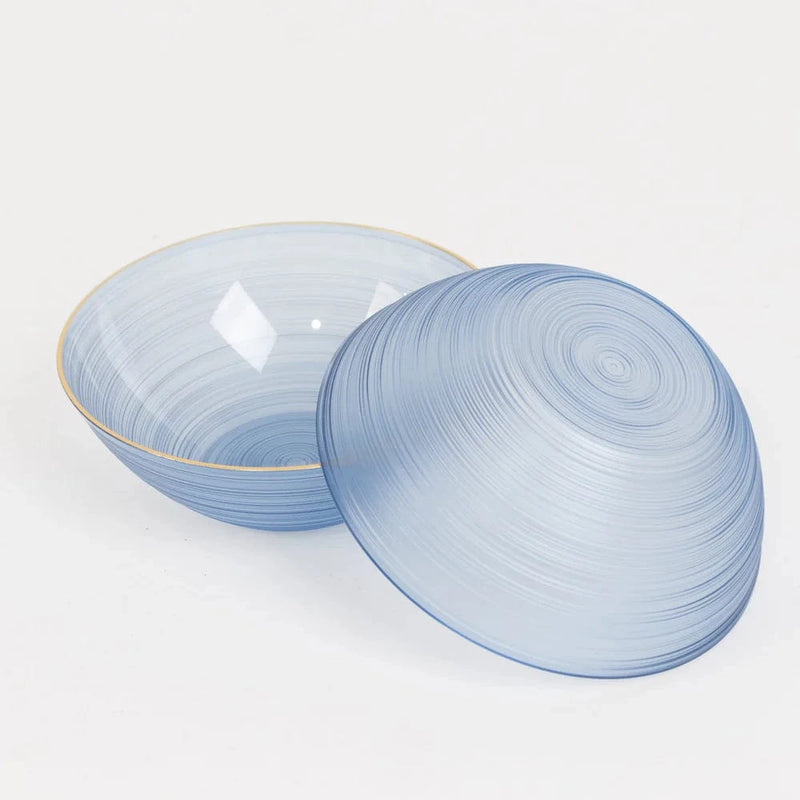 20 pcs 16 oz Plastic Soup Bowls - Gold Rim