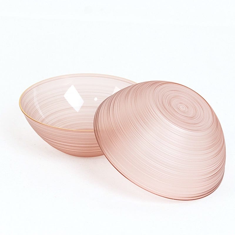 20 pcs 16 oz Plastic Soup Bowls - Gold Rim