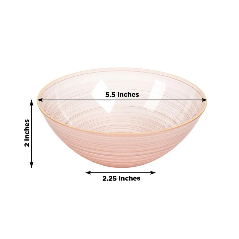 20 pcs 16 oz Plastic Soup Bowls - Gold Rim