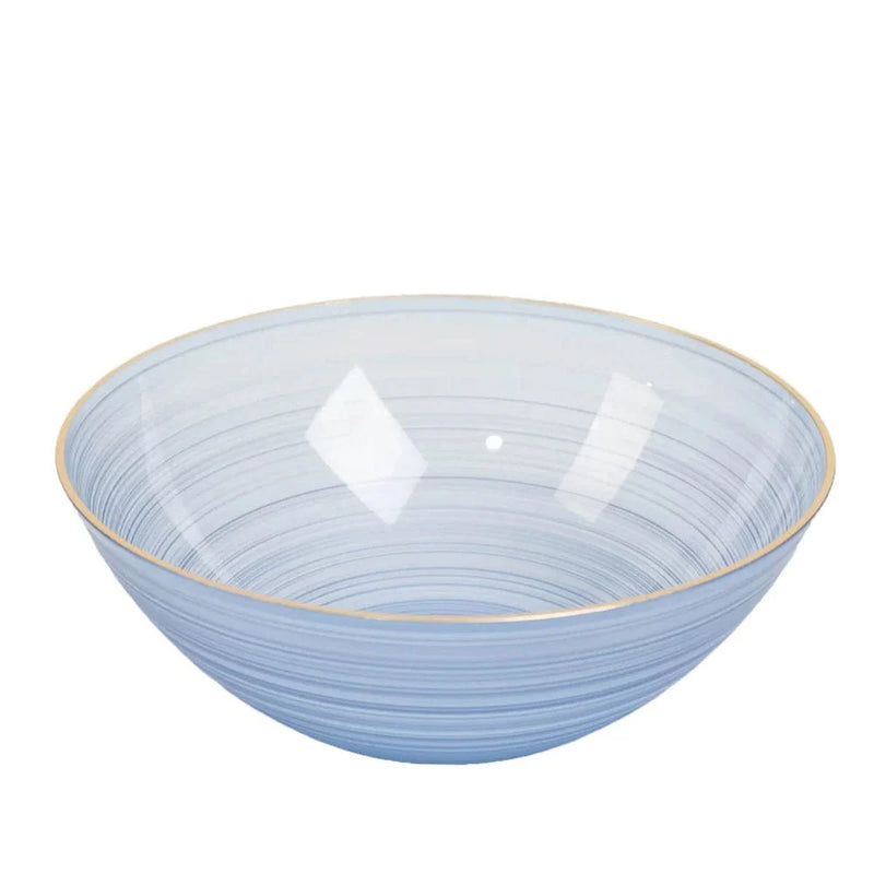 20 pcs 16 oz Plastic Soup Bowls - Gold Rim DSP_BO0018_BR_16_086GD_PK20