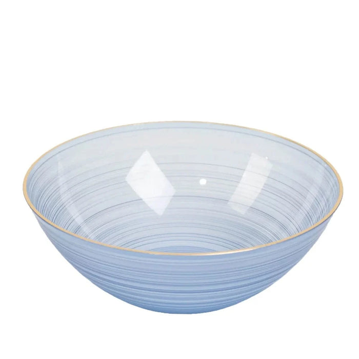 20 pcs 16 oz Plastic Soup Bowls - Gold Rim DSP_BO0018_BR_16_086GD_PK20