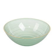 20 pcs 16 oz Plastic Soup Bowls - Gold Rim DSP_BO0018_BR_16_087GD_PK20