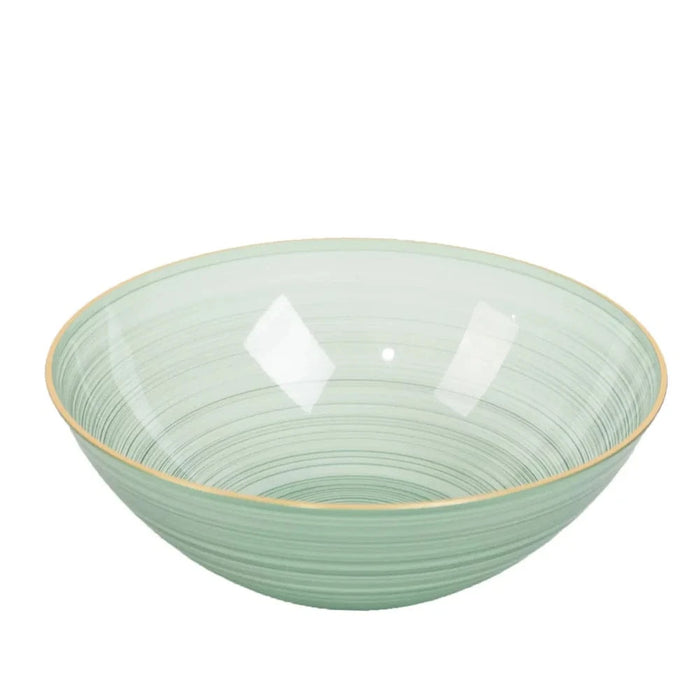 20 pcs 16 oz Plastic Soup Bowls - Gold Rim DSP_BO0018_BR_16_087GD_PK20
