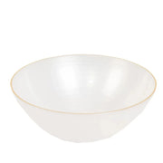20 pcs 16 oz Plastic Soup Bowls - Gold Rim DSP_BO0018_BR_16_WHGD_PK20