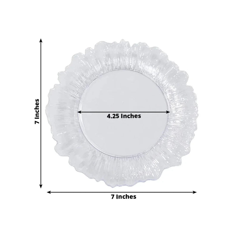 20 pcs 7" wide Plastic  Plates with Reef Desig - Disposable Tableware