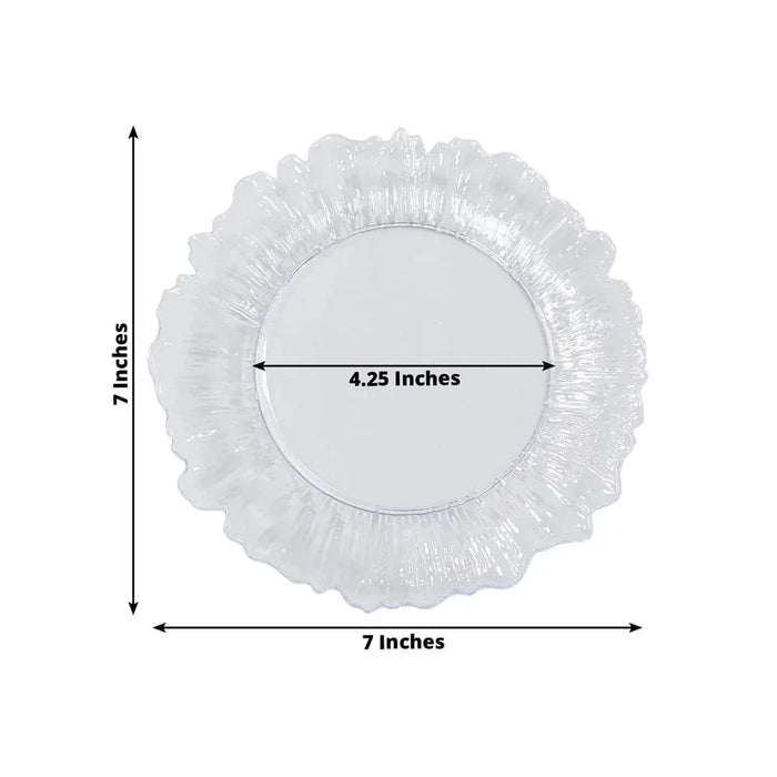 20 pcs 7" wide Plastic  Plates with Reef Desig - Disposable Tableware