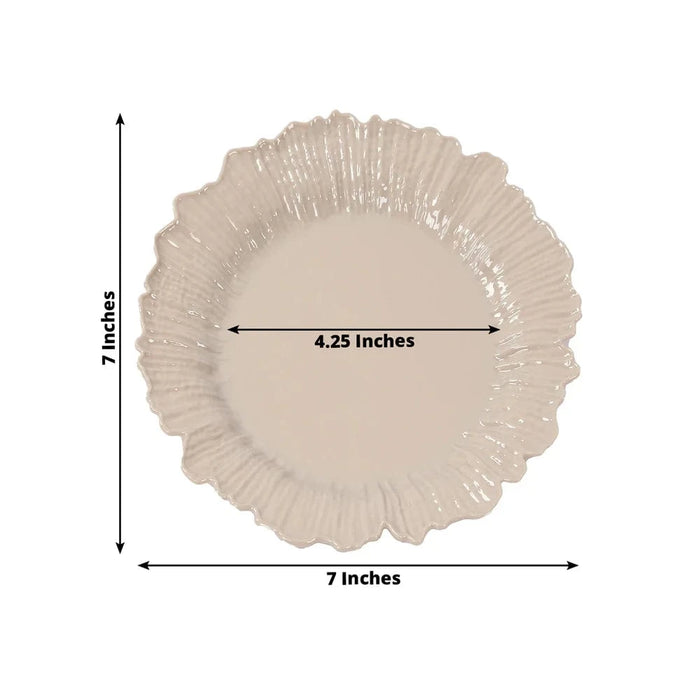 20 pcs 7" wide Plastic  Plates with Reef Desig - Disposable Tableware