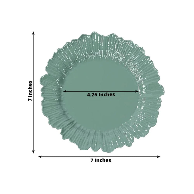 20 pcs 7" wide Plastic  Plates with Reef Desig - Disposable Tableware