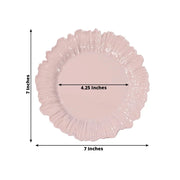 20 pcs 7" wide Plastic  Plates with Reef Desig - Disposable Tableware