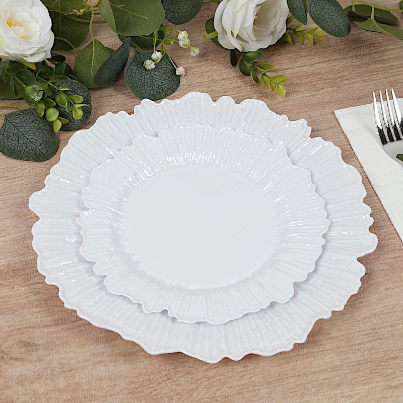 20 pcs 7" wide Plastic  Plates with Reef Desig - Disposable Tableware