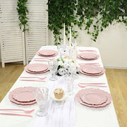 20 pcs 7" wide Plastic  Plates with Reef Desig - Disposable Tableware