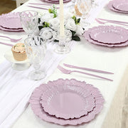 20 pcs 7" wide Plastic  Plates with Reef Desig - Disposable Tableware
