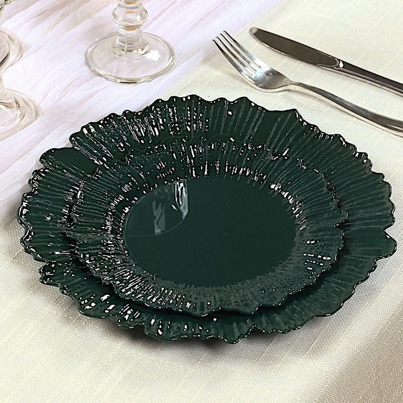 20 pcs 7" wide Plastic  Plates with Reef Desig - Disposable Tableware