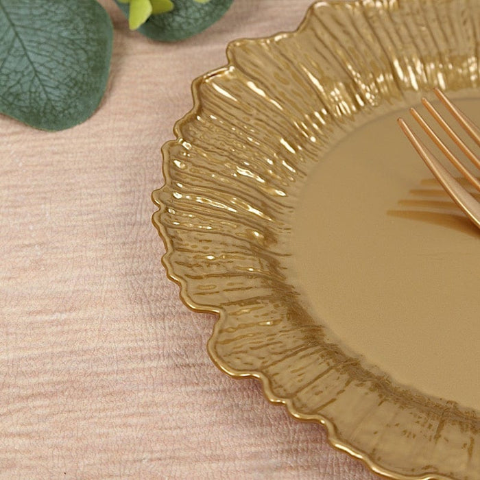 20 pcs 7" wide Plastic  Plates with Reef Desig - Disposable Tableware