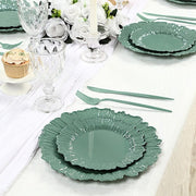 20 pcs 7" wide Plastic  Plates with Reef Desig - Disposable Tableware
