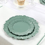 20 pcs 7" wide Plastic  Plates with Reef Desig - Disposable Tableware