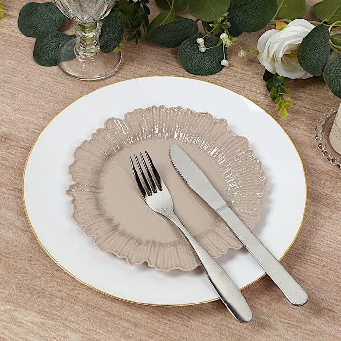 20 pcs 7" wide Plastic  Plates with Reef Desig - Disposable Tableware