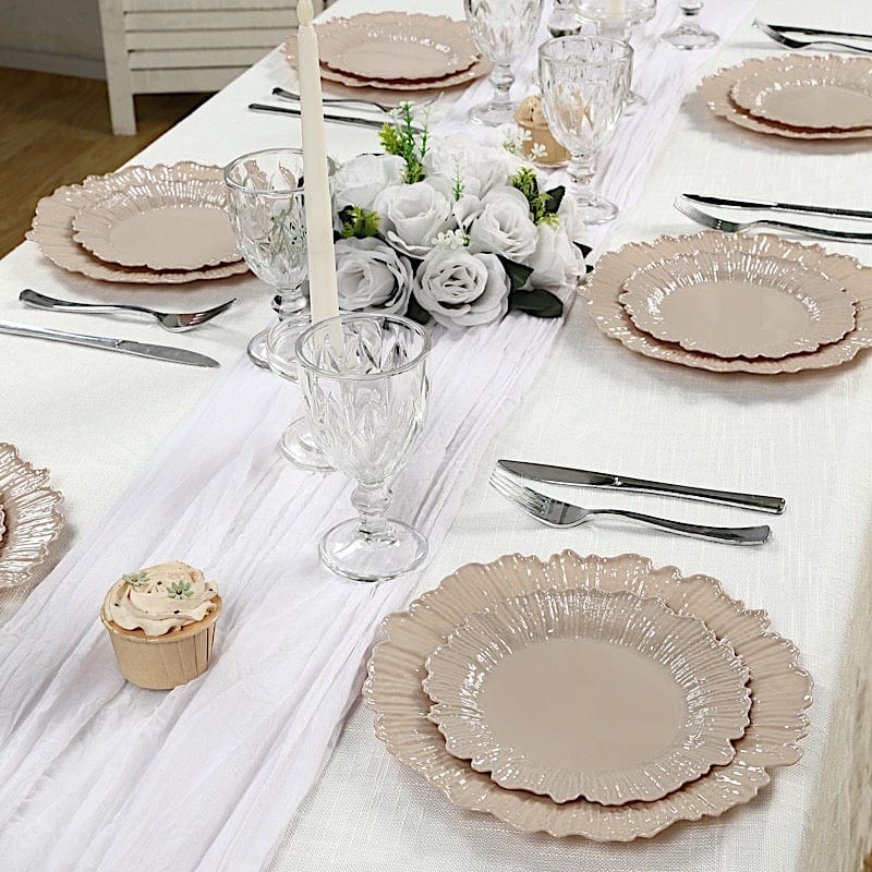 20 pcs 7" wide Plastic  Plates with Reef Desig - Disposable Tableware