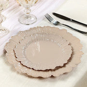 20 pcs 7" wide Plastic  Plates with Reef Desig - Disposable Tableware