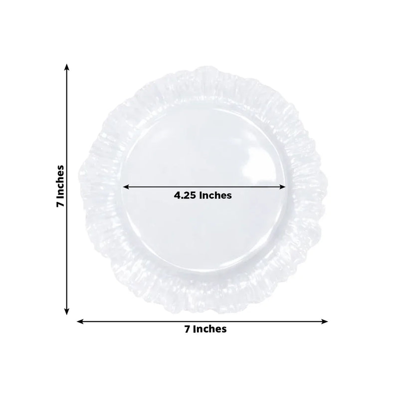 20 pcs 7" wide Plastic  Plates with Reef Desig - Disposable Tableware