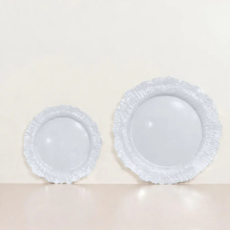 20 pcs 7" wide Plastic  Plates with Reef Desig - Disposable Tableware