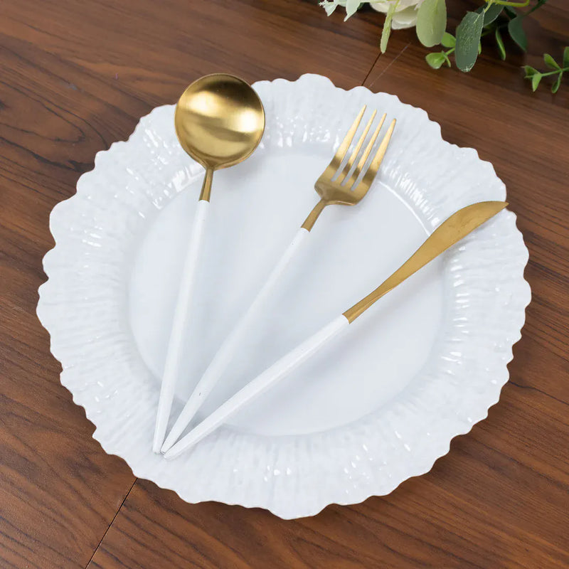 20 pcs 7" wide Plastic  Plates with Reef Desig - Disposable Tableware