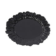 20 pcs 7" wide Plastic  Plates with Reef Desig - Disposable Tableware DSP_PLR0001_7_BLK