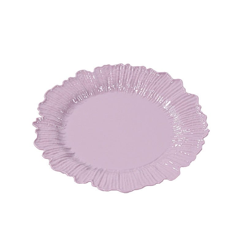 20 pcs 7" wide Plastic  Plates with Reef Desig - Disposable Tableware DSP_PLR0001_7_LAV