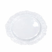 20 pcs 7" wide Plastic  Plates with Reef Desig - Disposable Tableware DSP_PLR0001_7_PRWHT
