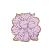 20 Peony Flower Shaped Paper Beverage Napkins with Edges - Purple and Gold NAP_BEV04_PEO