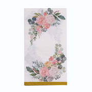 20 Peony Flowers Print Paper Dinner Napkins with Gold Edge - White and Pink NAP_DIN24_GOLD