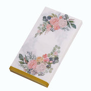 20 Peony Flowers Print Paper Dinner Napkins with Gold Edge - White and Pink NAP_DIN24_GOLD