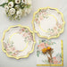 20 Pink Floral Design 13" x 13" Dinner Paper Napkins - White and Gold NAP_BEV24_GOLD