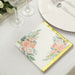 20 Pink Floral Design 13" x 13" Dinner Paper Napkins - White and Gold NAP_BEV24_GOLD