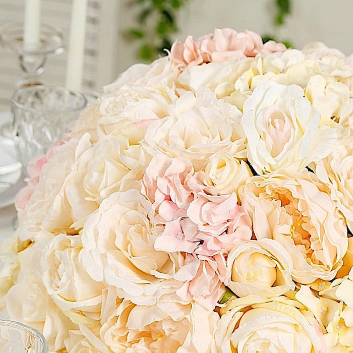 20" Pre-Arranged Artificial Rose Flower Balls Wedding Centerpiece