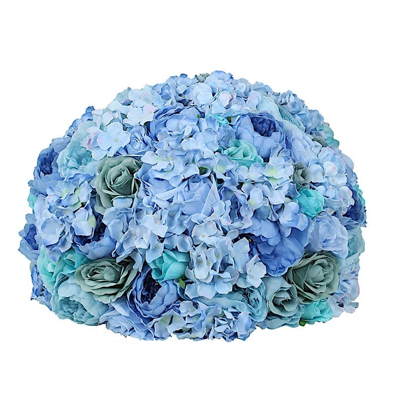 20" Pre-Arranged Artificial Rose Wedding Centerpiece ARTI_BALL_RS02_20_BLUE