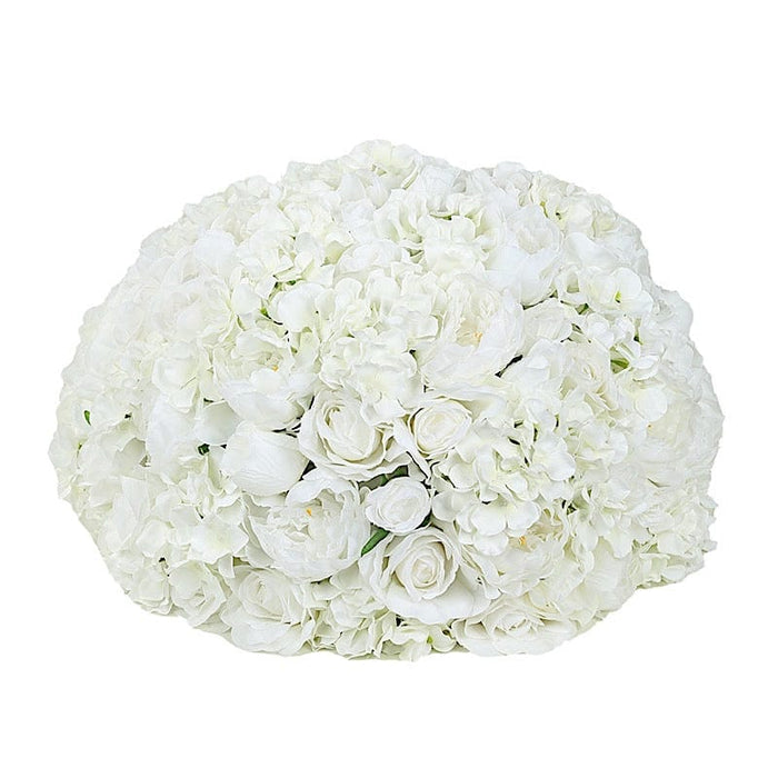20" Pre-Arranged Artificial Rose Wedding Centerpiece ARTI_BALL_RS02_20_IVR