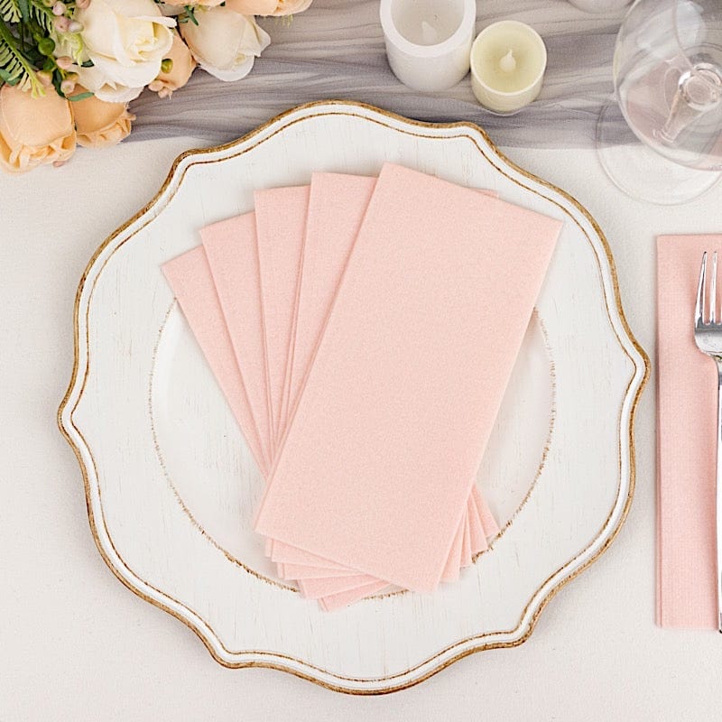 20 Rectangular 17" x 12" Airlaid Paper Disposable Dinner Napkins