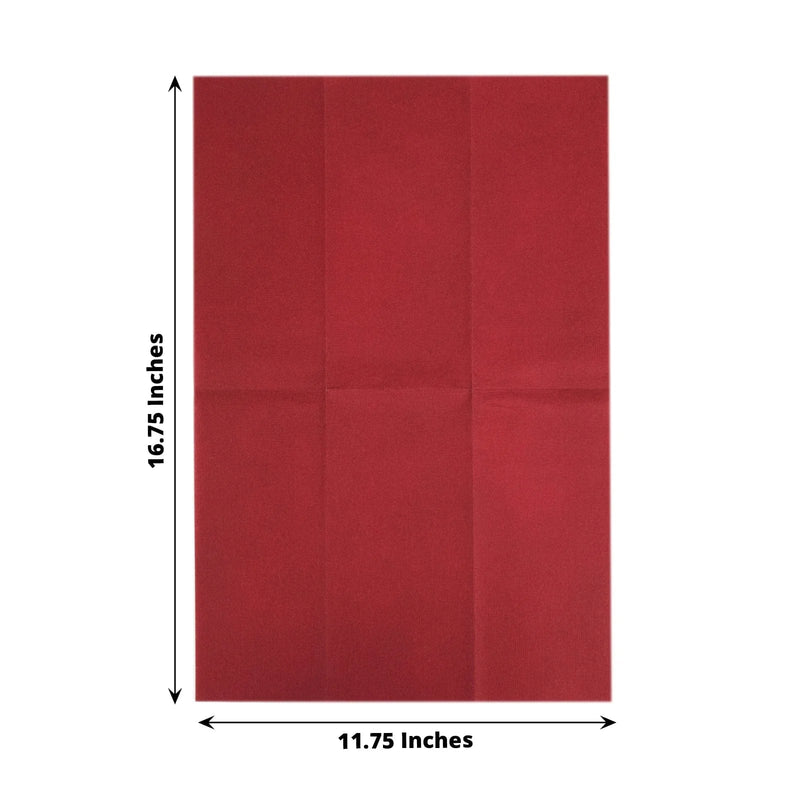 20 Rectangular 17" x 12" Airlaid Paper Disposable Dinner Napkins