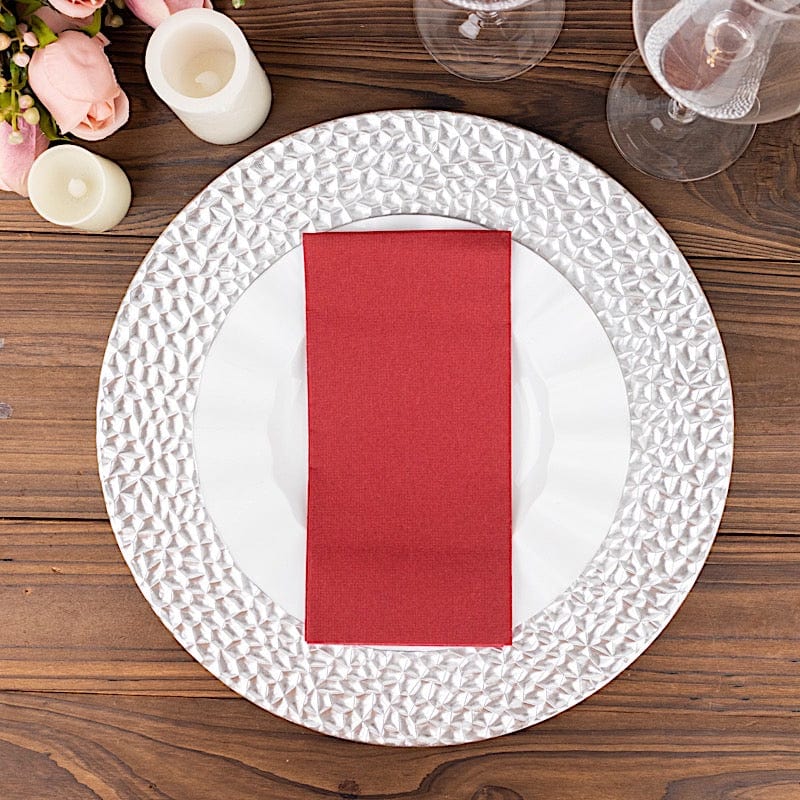 20 Rectangular 17" x 12" Airlaid Paper Disposable Dinner Napkins