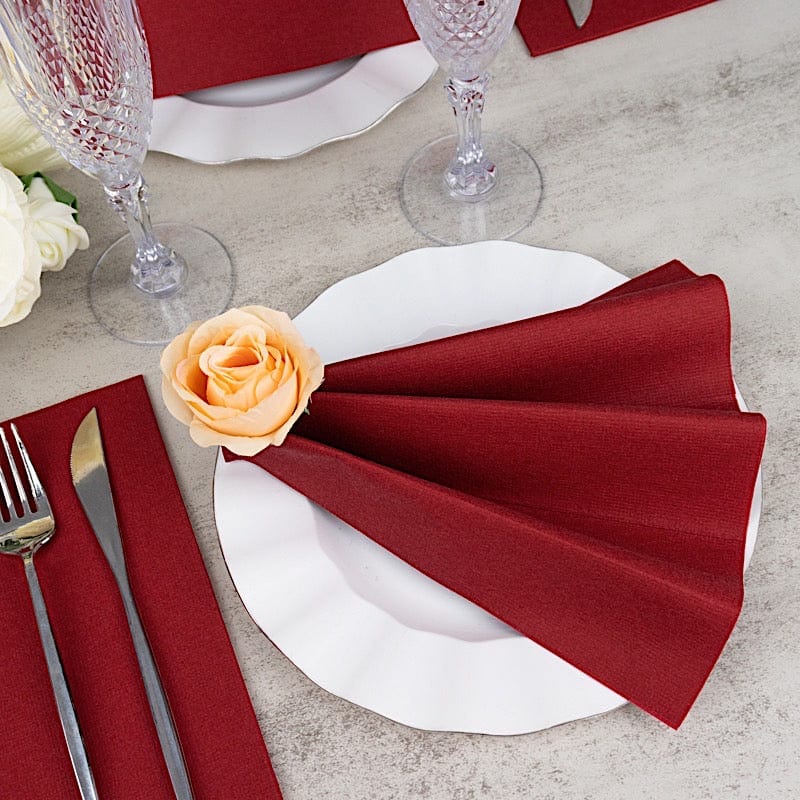 20 Rectangular 17" x 12" Airlaid Paper Disposable Dinner Napkins
