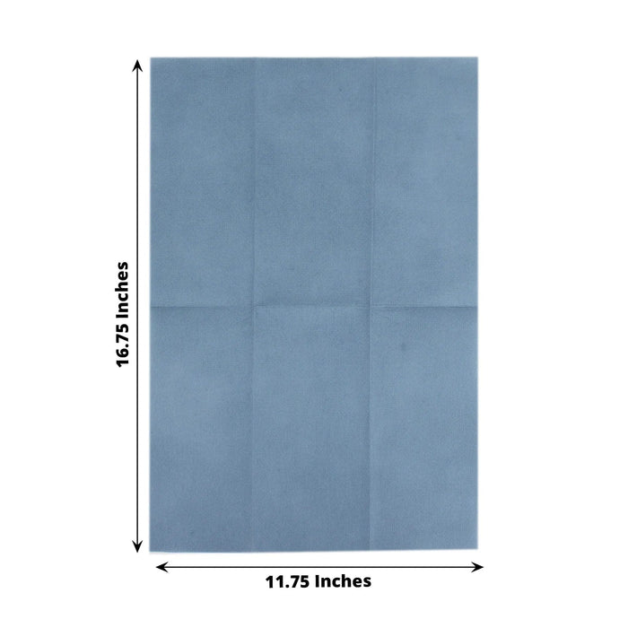 20 Rectangular 17" x 12" Airlaid Paper Disposable Dinner Napkins