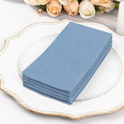20 Rectangular 17" x 12" Airlaid Paper Disposable Dinner Napkins