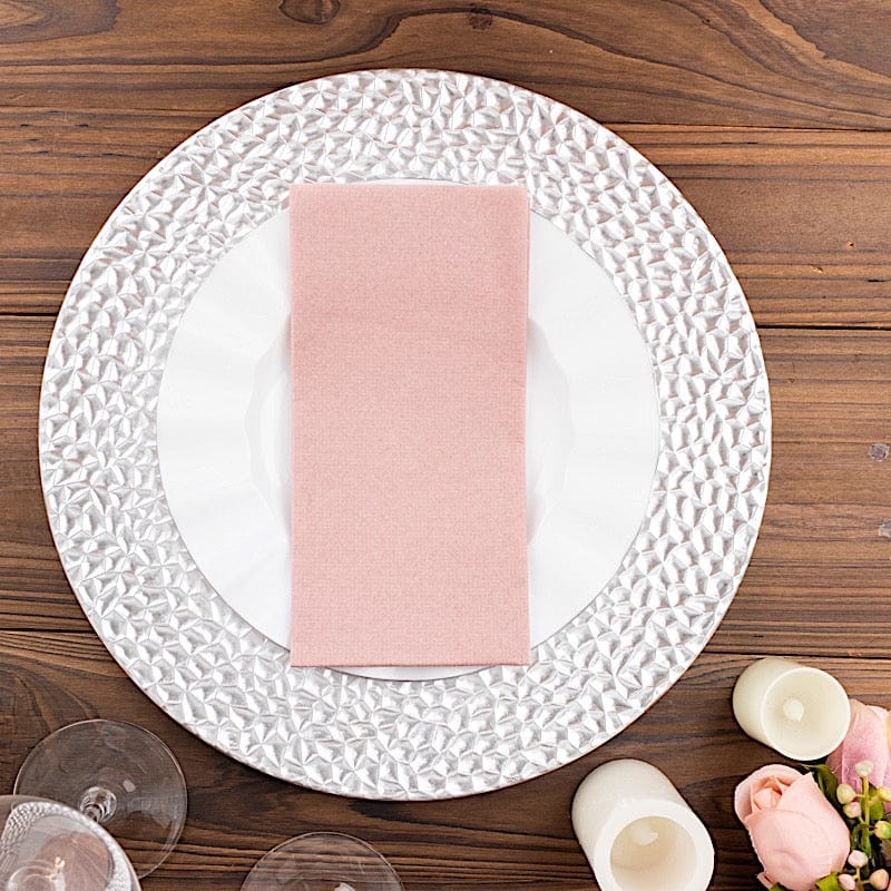 20 Rectangular 17" x 12" Airlaid Paper Disposable Dinner Napkins