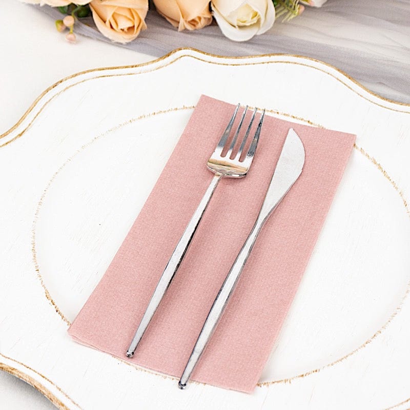 20 Rectangular 17" x 12" Airlaid Paper Disposable Dinner Napkins