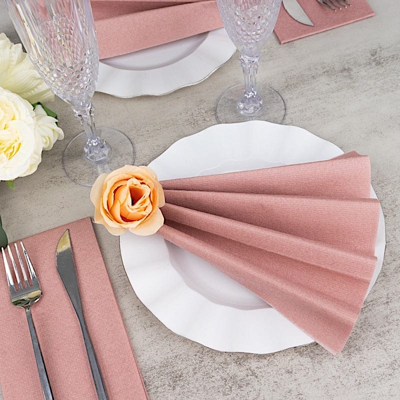 20 Rectangular 17" x 12" Airlaid Paper Disposable Dinner Napkins
